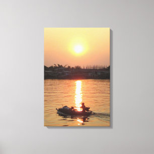 Chao Phraya Fluss Sunset ... Ayutthaya, Thailand Leinwanddruck