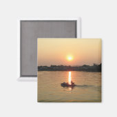 Chao Phraya Fluss Sunset ... Ayutthaya, Thailand Magnet (Vorderseite/Rückseite)