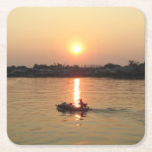 Chao Phraya Fluss Sunset ... Ayutthaya, Thailand Rechteckiger Pappuntersetzer (Vorderseite)