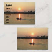 Chao Phraya Fluss Sunset ... Ayutthaya, Thailand Visitenkarte (Vorne/Hinten)