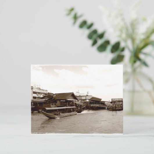 Chao Phraya River Postkarte (Stehend Vorderseite)
