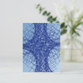 chaoblaue abstrakte Kunst Postkarte (Stehend Vorderseite)