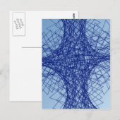 chaoblaue abstrakte Kunst Postkarte (Vorne/Hinten)