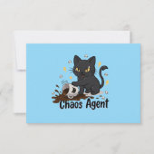 Chaos-Agent Schwarze Katze Dankeskarte (Vorderseite)