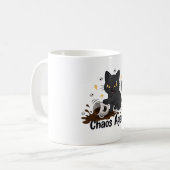 Chaos-Agent Schwarze Katze Kaffeetasse (Vorderseite Links)