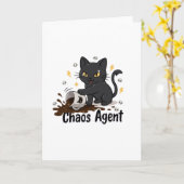 Chaos-Agent Schwarze Katze Karte (Gelbe Blume)
