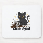 Chaos-Agent Schwarze Katze Mousepad (Vorne)