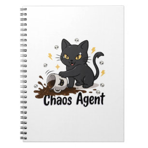 Chaos-Agent Schwarze Katze Notizblock