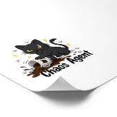 Chaos-Agent Schwarze Katze Poster (Ecke)