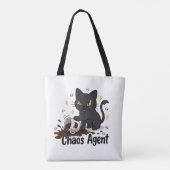 Chaos-Agent Schwarze Katze Tasche (Rückseite)