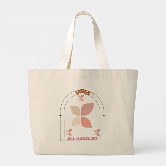 Chaos? Alle Handled! - Fun & Practice Tote Bag Jumbo Stoffbeutel (Rückseite)