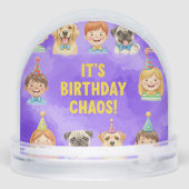 Chaos am Geburtstag von Natasha Us Schneekugeln (Rückseite)