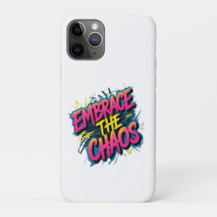 Chaos annehmen – Grunge-Typografie-Zitat-Design Case-Mate iPhone Hülle