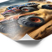 Chaos auf Rädern: Monster Truck Smash Derby Fotodruck (Ecke)