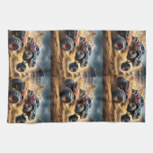 Chaos auf Rädern: Monster Truck Smash Derby, Geschirrtuch (Horizontal)