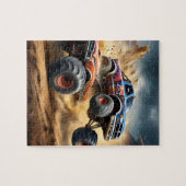 Chaos auf Rädern: Monster Truck Smash Derby Puzzle (Horizontal)
