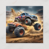 Chaos auf Rädern: Monster Truck Smash Derby Quadratische Visitenkarte (Vorderseite)