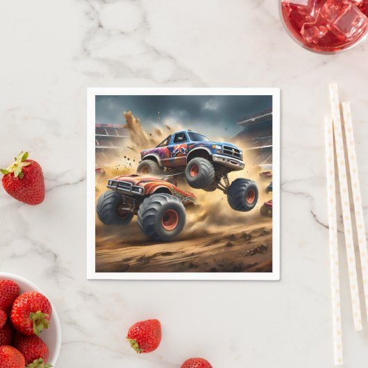 Chaos auf Rädern: Monster Truck Smash Derby, Serviette (Beispiel)