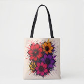 Chaos Bloom - Bold Floral Splash Tasche (Vorderseite)