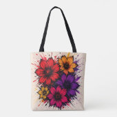 Chaos Bloom - Bold Floral Splash Tasche (Rückseite)