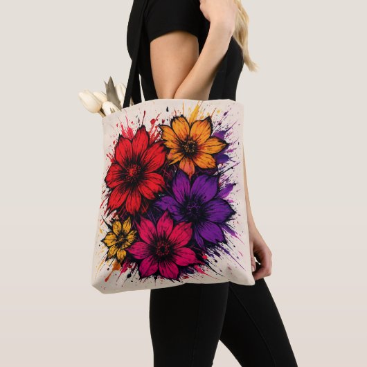 Chaos Bloom - Bold Floral Splash Tasche (Von Nahem)