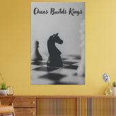 Chaos Builds Kings - Schach Inspirierte Kunst Leinwanddruck (Insitu (Wohnzimmer))