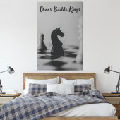 Chaos Builds Kings - Schach Inspirierte Kunst Leinwanddruck (Insitu (Schlafzimmer))