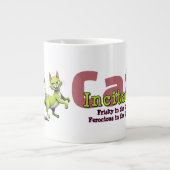 Chaos Cat 20oz Mug – Incitata: Frisky in Sheets Jumbo-Tasse (Vorderseite)