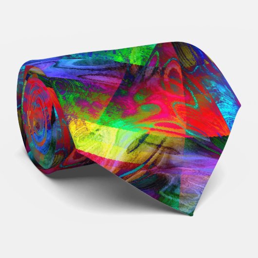 Chaos cool moderne abstrakte Kunst Krawatte (Gerollt)