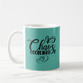 Chaos Coordinator Black and Aquamarin Coffee Tasse (Links)