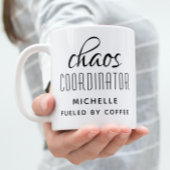 Chaos Coordinator Black Typografy Personalisiert Kaffeetasse