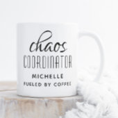 Chaos Coordinator Black Typografy Personalisiert Kaffeetasse