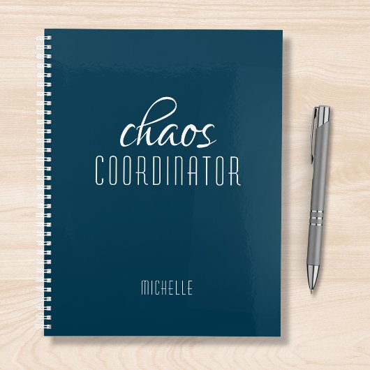 Chaos Coordinator Blue Personalized Name Planer