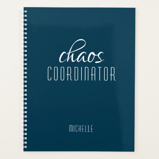 Chaos Coordinator Blue Personalized Name Planer (Vorderseite)