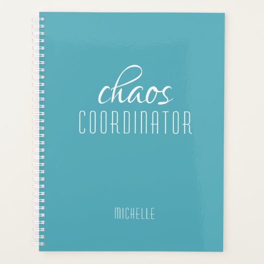 Chaos Coordinator Blue Personalized Name Planer (Vorderseite)