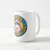 Chaos Coordinator Cat Sticker - Funny Grumpy Coffe Kaffeetasse (VorderseiteRechts)