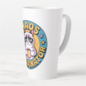 Chaos Coordinator Cat Sticker - Funny Grumpy Coffe Milchtasse (Rechte Ecke)