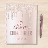 Chaos Coordinator Chic Girly Glitzer Personalisier Planer