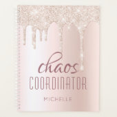 Chaos Coordinator Chic Girly Glitzer Personalisier Planer (Vorderseite)