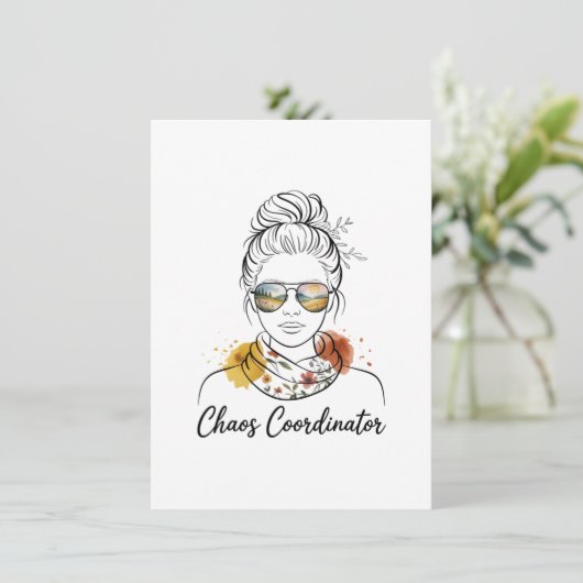 Chaos Coordinator Dankeskarte (Stehend Vorderseite)