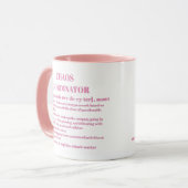 Chaos Coordinator Definition Foto Office-Mitarbeit Tasse (Vorderseite Links)