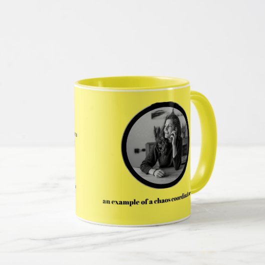 Chaos Coordinator Definition Foto Office-Mitarbeit Tasse (VorderseiteRechts)