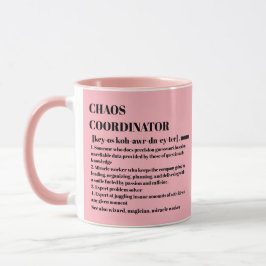 Chaos Coordinator Definition Foto Office-Mitarbeit Tasse