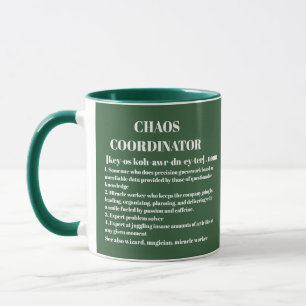 Chaos Coordinator Definition Foto Office-Mitarbeit Tasse
