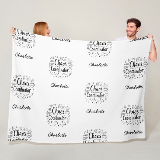Chaos Coordinator Funny Personalisiert Mother Day Fleecedecke (Beispiel)