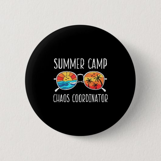 Chaos Coordinator Funny Summer Camp Counselor Button (Vorderseite)