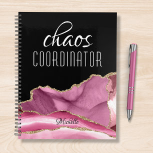 Chaos Coordinator Girly Pink Gold Marmorname Planer