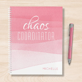 Chaos Coordinator Girly Pink Personalisierter Name Planer