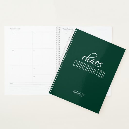 Chaos Coordinator Green Personalized Name Planer (Anzeige)