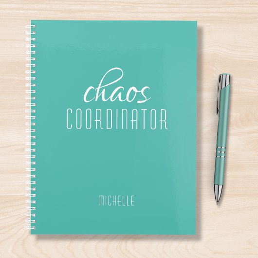 Chaos Coordinator Green Personalized Name Planer